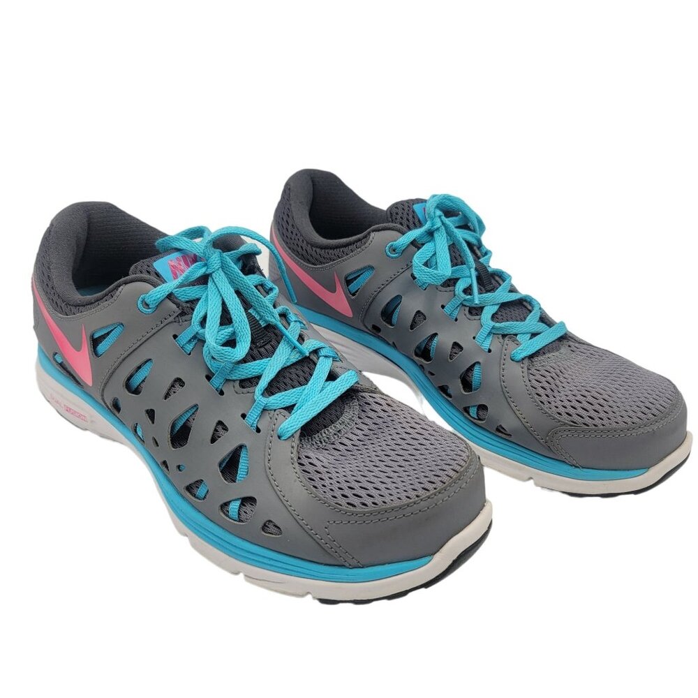 Nike Women's Dual Fusion Run 2 Running Shoes Size 9.5 Grey/Aqua